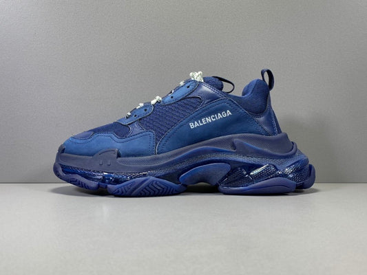 Triple S Navy Blue Clear Sole